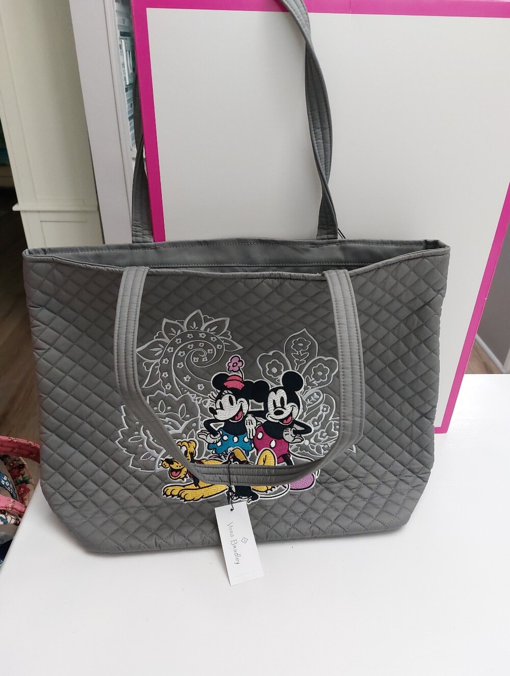 Vera Bradley Large Vera Tote Picadilly Paisley Embroidered NWT